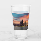 Verre Coucher de soleil profond à Chicago (Devant)