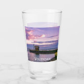 Verre Coucher de soleil rose sur le lac (Dos)