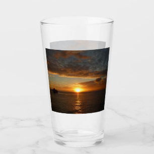Verre Coucher de soleil sur la mer II