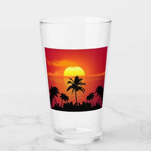 Verre Coucher de soleil tropical (Devant)