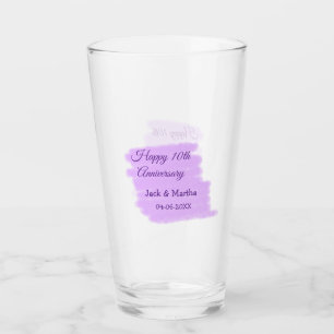 Verre Couleur d'eau violet éclaboussure moderne 10e anni