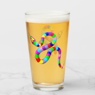 Verre Couleurs arc-en-ciel psychédéliques serpent