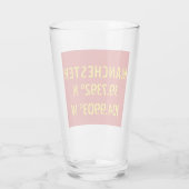 Verre Couleurs de Manchester FC Latitude Longitude (Dos)