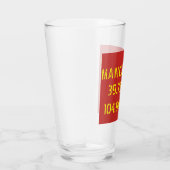 Verre Couleurs de Manchester FC Latitude Longitude (Droite)