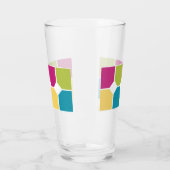 Verre COULEURS D'ÉTÉ Quadrants Texte facultatif (Gauche)