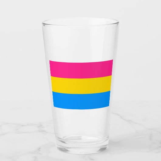 Verre Couleurs Pansexual Pride (Devant)