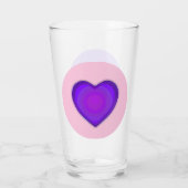 Verre Couleurs pastel & coeurs violets battre (Dos)
