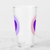 Verre Couleurs pastel & coeurs violets battre (Gauche)