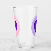 Verre Couleurs pastel & coeurs violets battre (Droite)