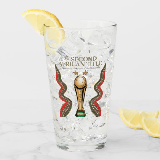 Verre Coupe d'Afrique au Maroc (Devant glace)
