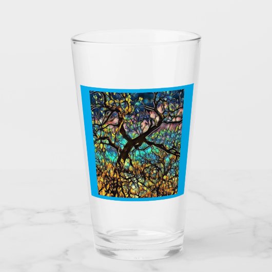 Verre Coupe de verre- Arbre de vie (Devant)