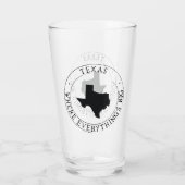 Verre Coupe du Texas State Glass (Dos)