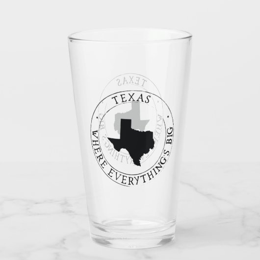 Verre Coupe du Texas State Glass (Dos)