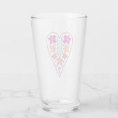 Verre Coupe Folky Floral Heart Glass (Dos)