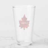 Verre Coupe Rouge de la feuille d'érable du Canada (Dos)