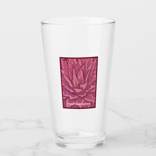 Verre Coupe Rouge de l'agave promotionnelle hashtag glas (Devant)