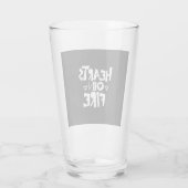 Verre Couple Coeurs D'Art En Feu (Dos)