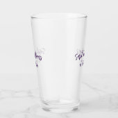 Verre couple de mariages. Nom date violet simple mo mini (Droite)