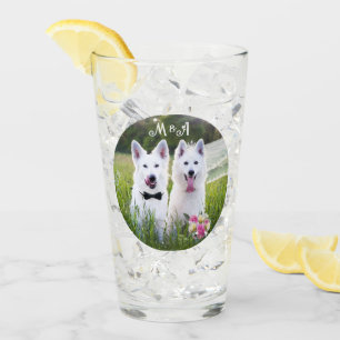 Verre Couple romantique de chiens qui se marient