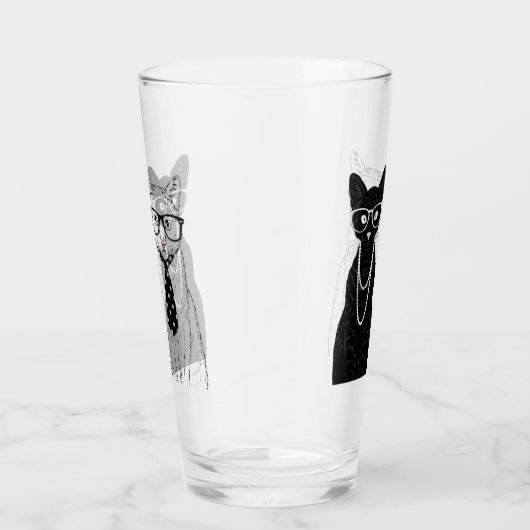 Verre Couples de chat (Droite)
