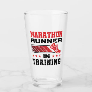 Verre Coureur De Marathon En Formation