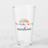 Verre Courir Est Mon Sunshine Colorful Rainbow Graphic (Devant)