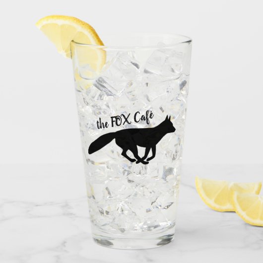 Verre Courir Fox Silhouette | Cool personnalisé (Devant glace)