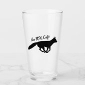 Verre Courir Fox Silhouette | Cool personnalisé (Devant)