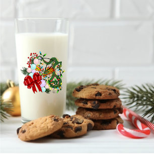 Verre Couronne de Noël Dragon Chinois Fantastique