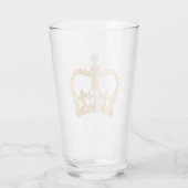 Verre Couronne dorée isolée (Dos)