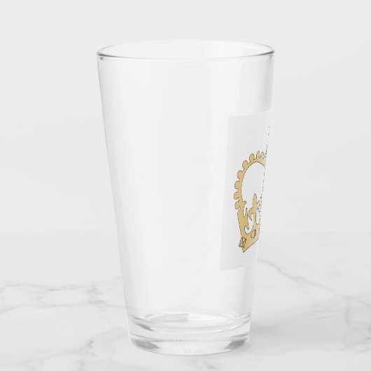 Verre Couronne dorée isolée (Droite)