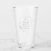Verre Couronne florale bleue chrétienne (Dos)