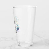 Verre Couronne florale bleue chrétienne (Gauche)