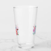 Verre Couronne florale de licorne d'aquarelle (Gauche)