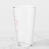 Verre Couronne rose florale Mariage personnalisé Date (Gauche)