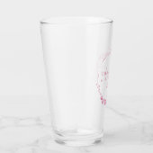 Verre Couronne rose florale Mariage personnalisé Date (Droite)