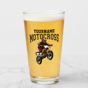 Verre Course Motocross Dirt Bike Rider personnalisée