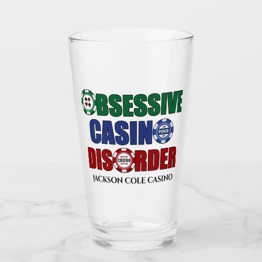 Verre Coutume obsédante drôle de désordre de casino (Devant)