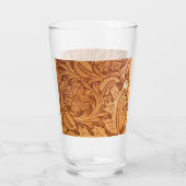 Verre Cow-boy brun rustique en cuir occidental (Dos)