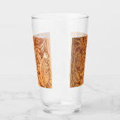 Verre Cow-boy brun rustique en cuir occidental (Droite)