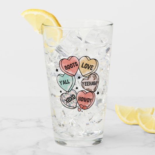 Verre Cowboy Love - Western Hearts (Devant glace)