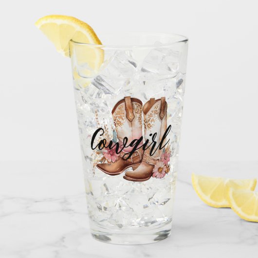 Verre Cowgirl Brown western Cowboy Boots (Devant glace)