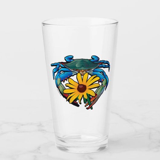 Verre Crabe Bleu Maryland Black Eyed Susan (Devant)