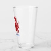 Verre Crabe rouge Personnaliser Nom Modern Beach Party (Gauche)