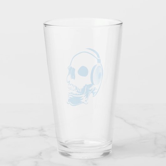 Verre Crâne avec casque (Dos)