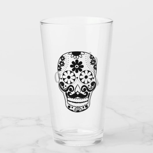 Verre Crâne de Dia de los Muertos Sugar (Dos)