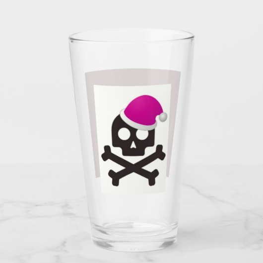Verre crâne noir et blanc (Devant)