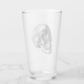Verre "Cranium" Simplement Éffrayant B&W Pint Glass (Dos)