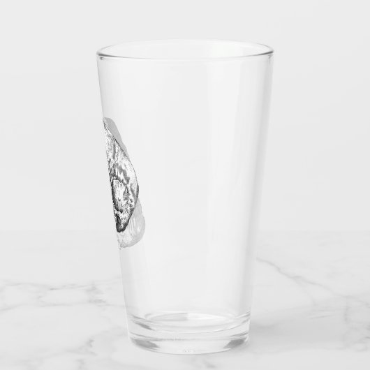 Verre "Cranium" Simplement Éffrayant B&W Pint Glass (Gauche)