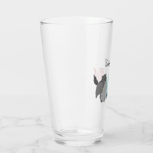 Verre Crazy Cat Lady Fun Citation Animaux mignons (Droite)
